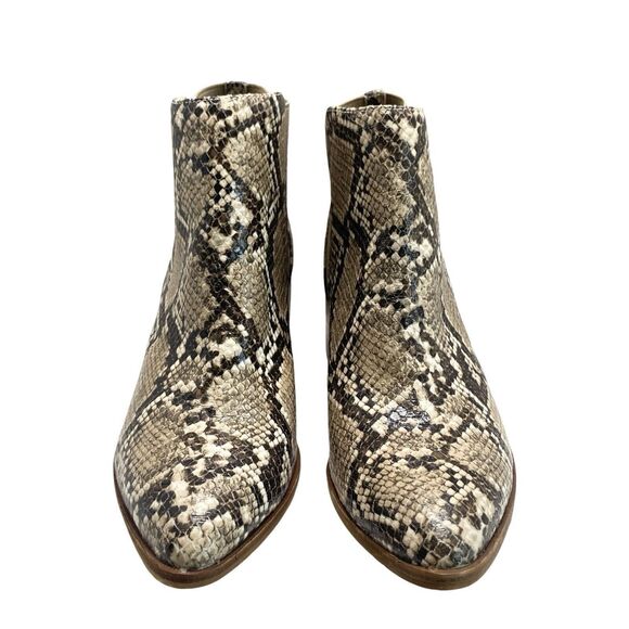 Chinese Laundry Womens Size 7 Snake Print Boot Bootie Slip On Pointed Toe - Picture 4 of 11